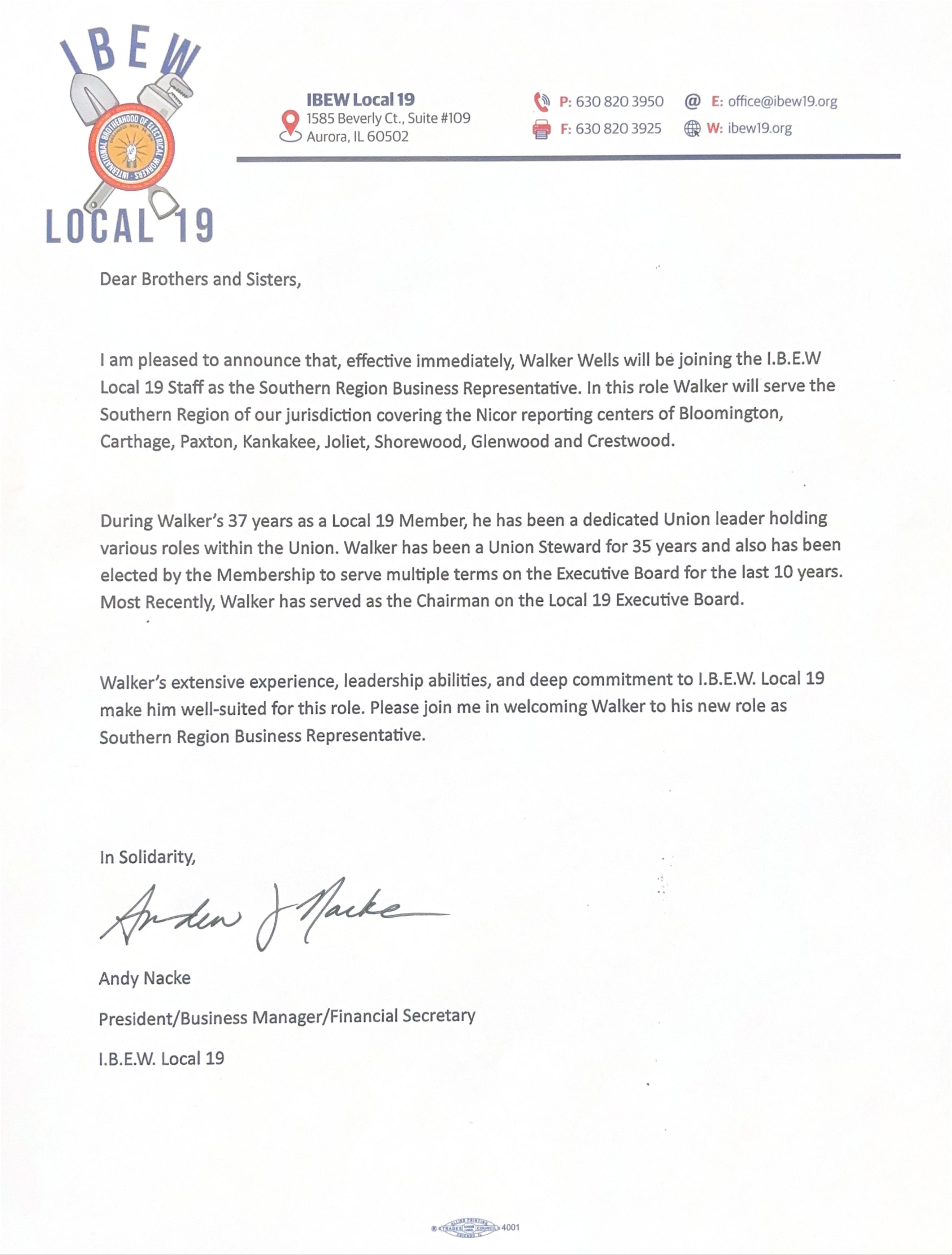 Southern Region Business Rep